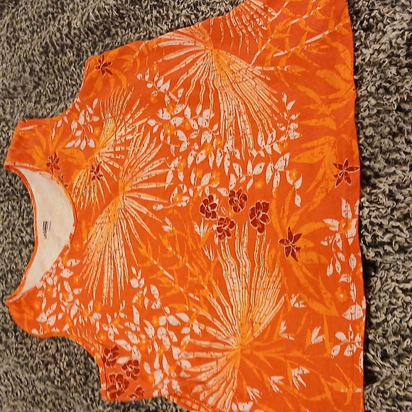 Basic Editions Women's Cotton XXL Pink Hawaiian Print Tank Top - Picture 8 of 12